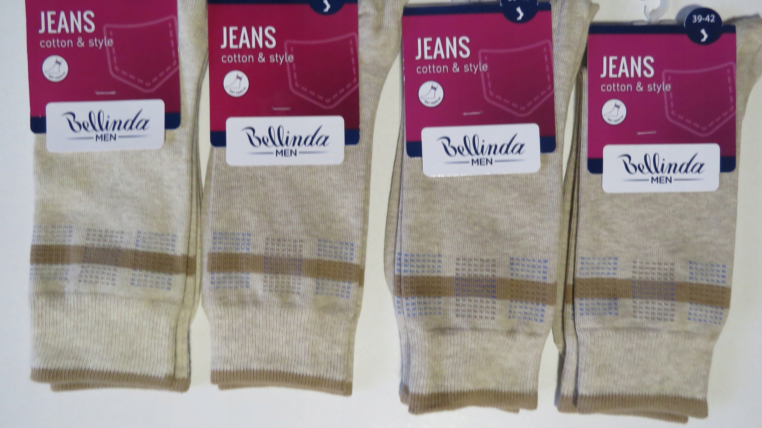 

4-PARY Skarpety Męskie Bellinda Jeans 43-46