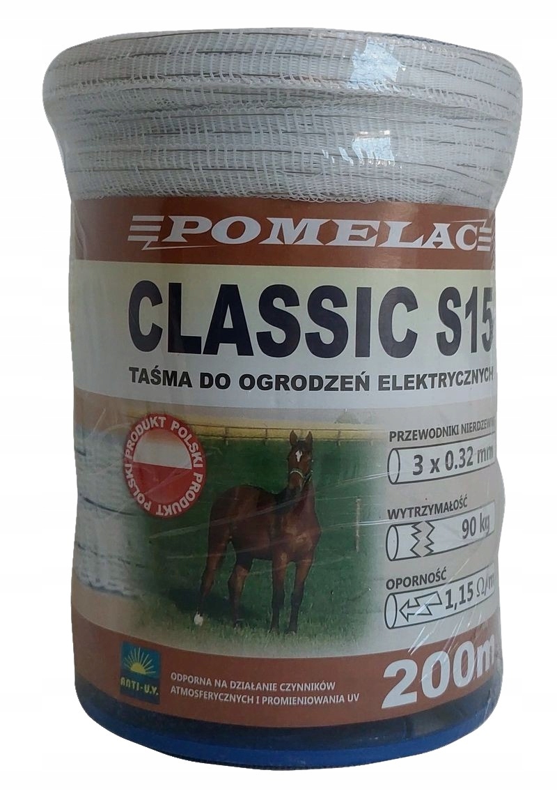 Taśma, plecionka, szpula CLASSIC 15MM / 200M