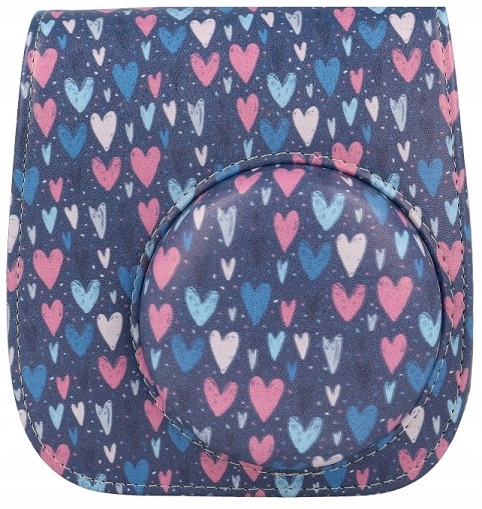 Pokrowiec futerał do Instax Mini 11 Mini 12 serca granat /80150779