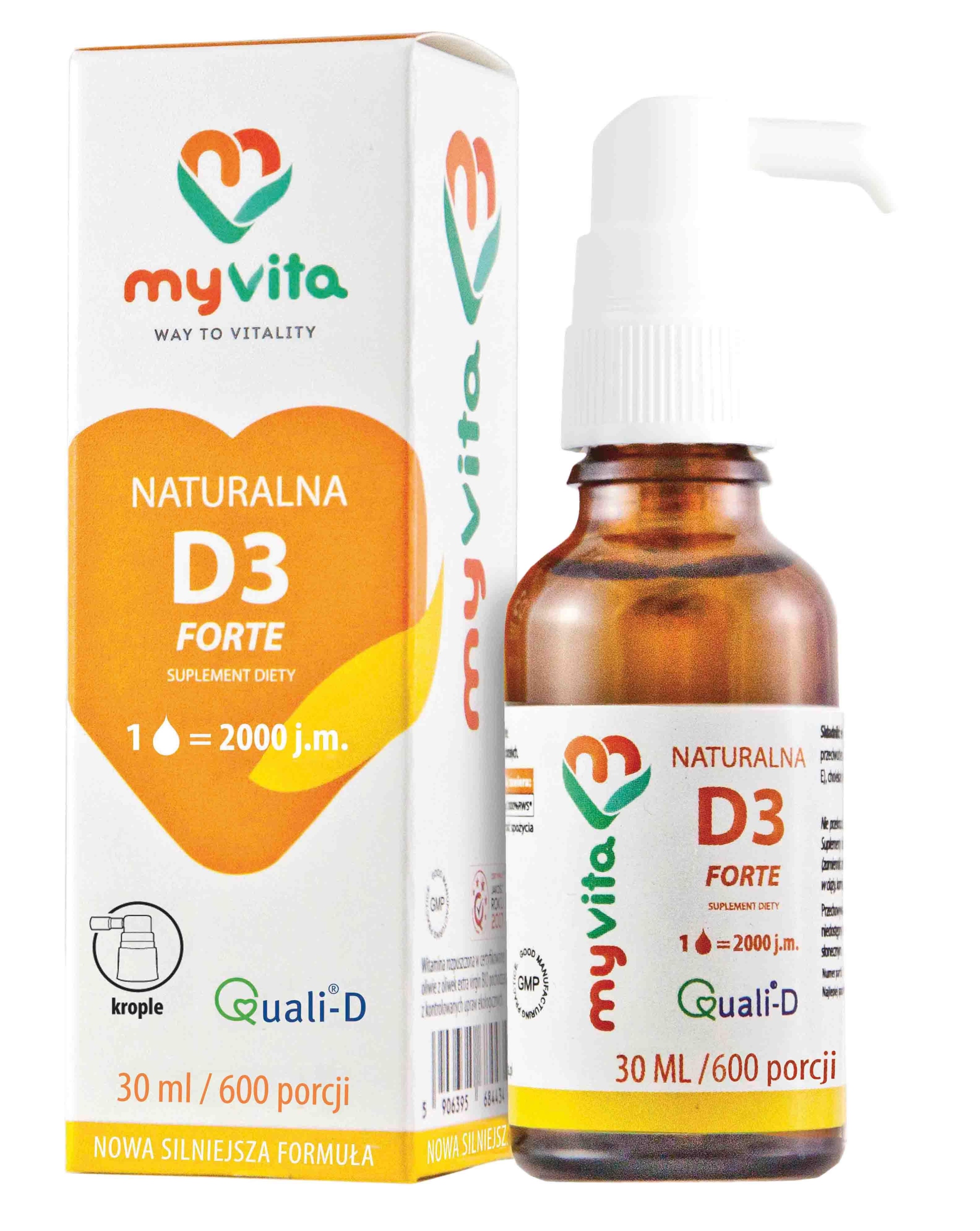 MyVita vitamín D3 Forte 2000 kvapky 30 ml