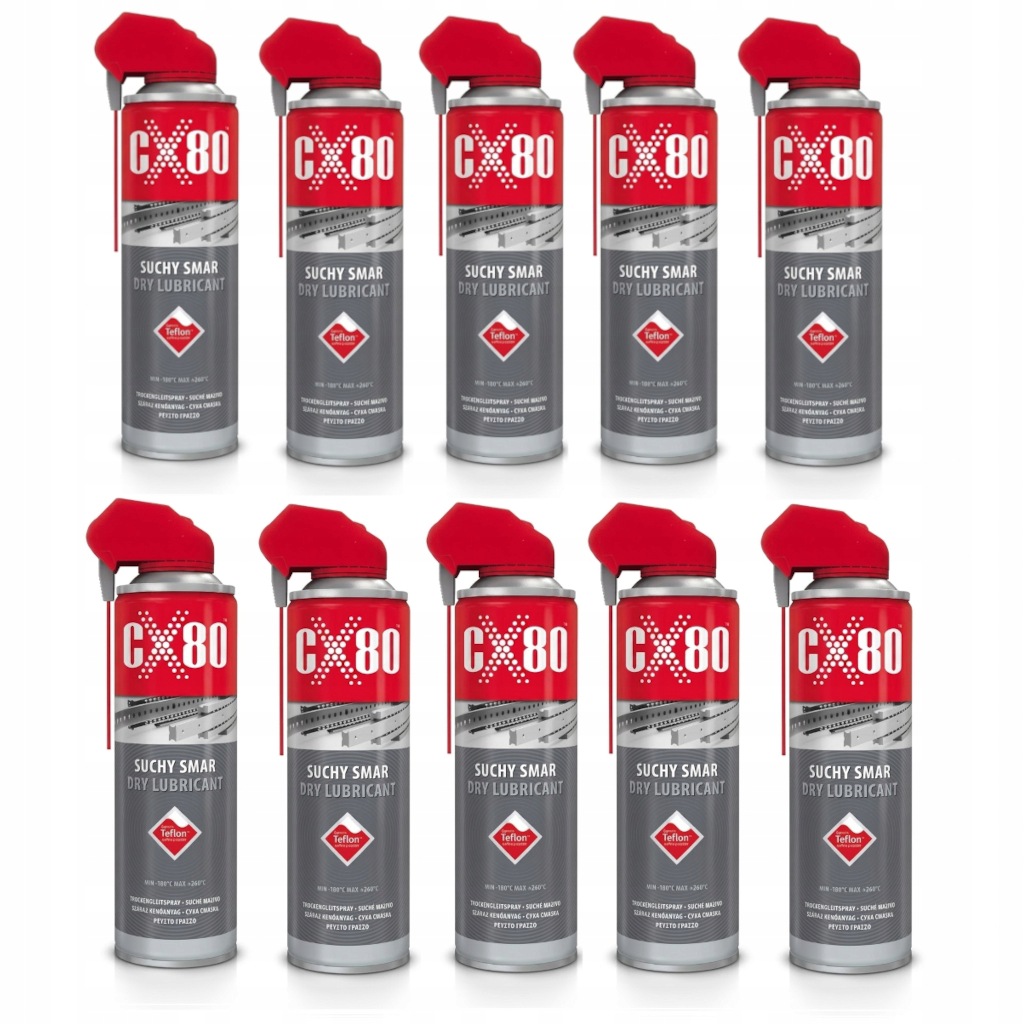 CX80 Suchý Teflonový Mazivo Duo Spray 500 ml Dry Lubricant x10