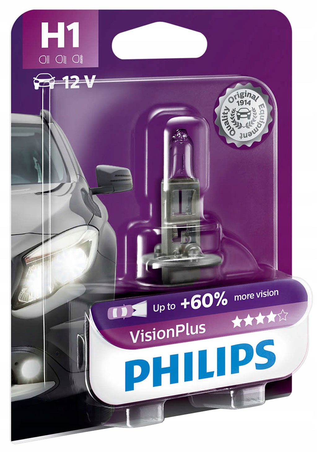 

Philips H1 Visionplus +60% Żarówka 12 55W 1szt