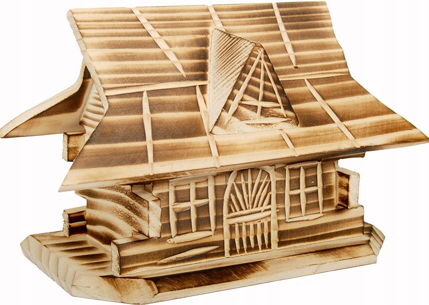 

Skarbonka drewniana Rzeźbiona Ręcznie chatka XXL