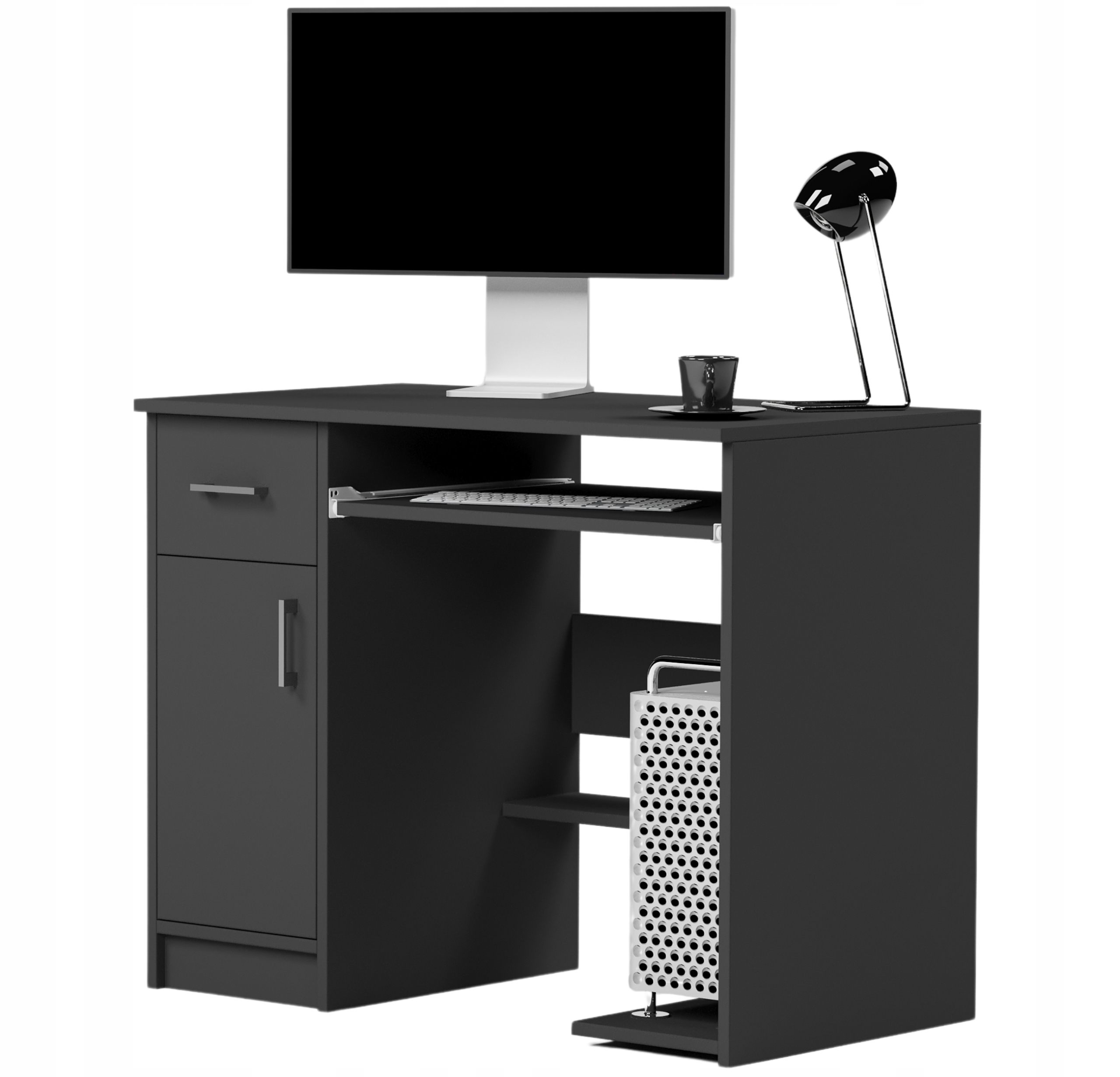 BIURKO KOMPUTEROWE 90CM STOLIK LAPTOP N-10 ANTRACYT