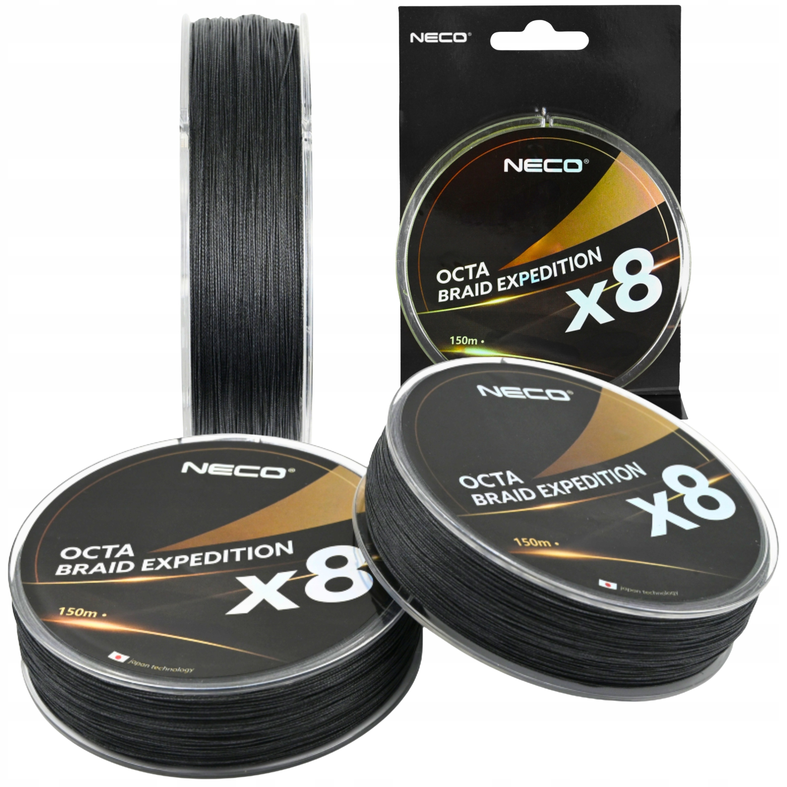 Plecionka Neco Octa Braid Expedition X8 150 m 0,28 mm – Czarna