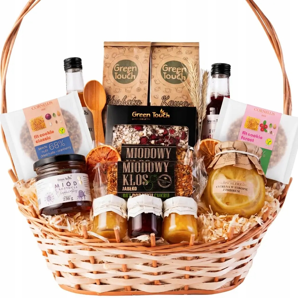 Dárkový Koš Velká Dárek Čaj Sirupy Medové Sladkosti Citrony