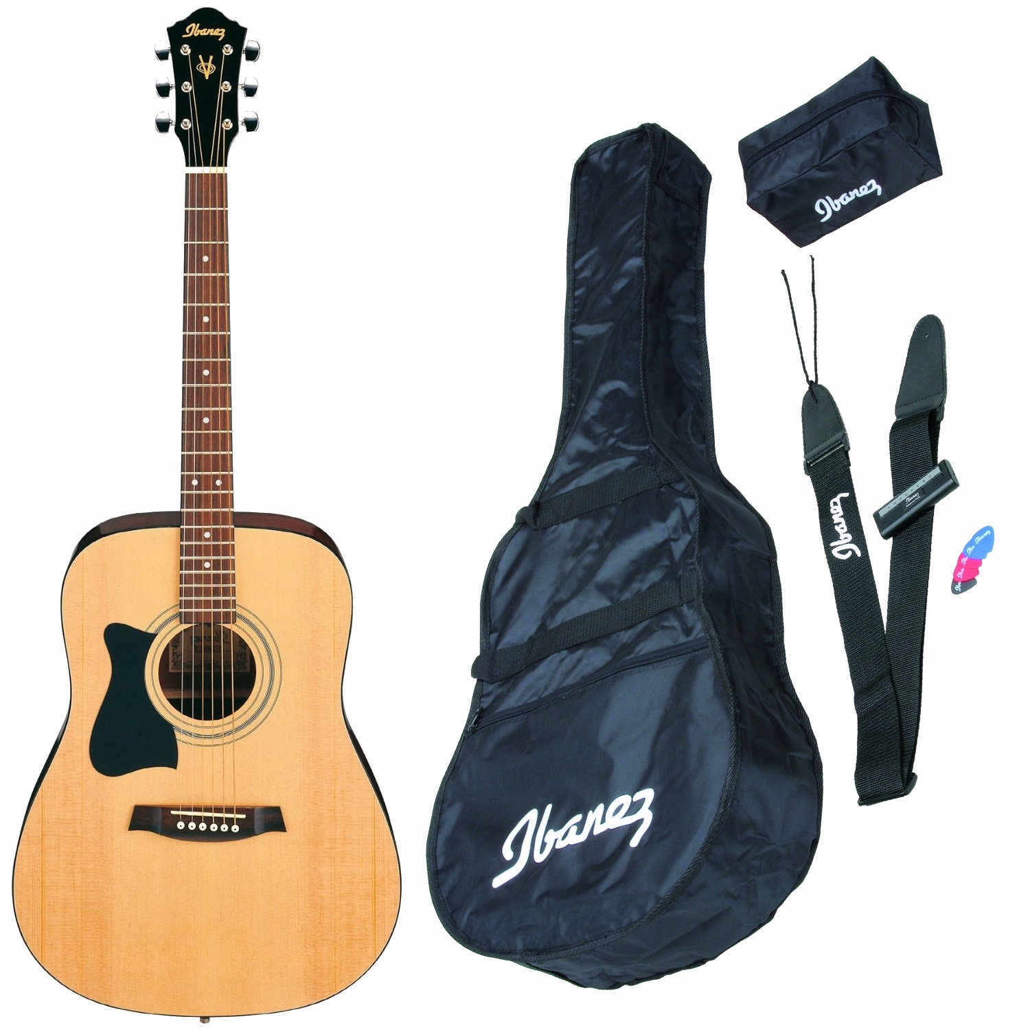 Ibanez V50NLJP-NT Leworęczna Gitara Akustyczna Zestaw Pokrowiec Stroik