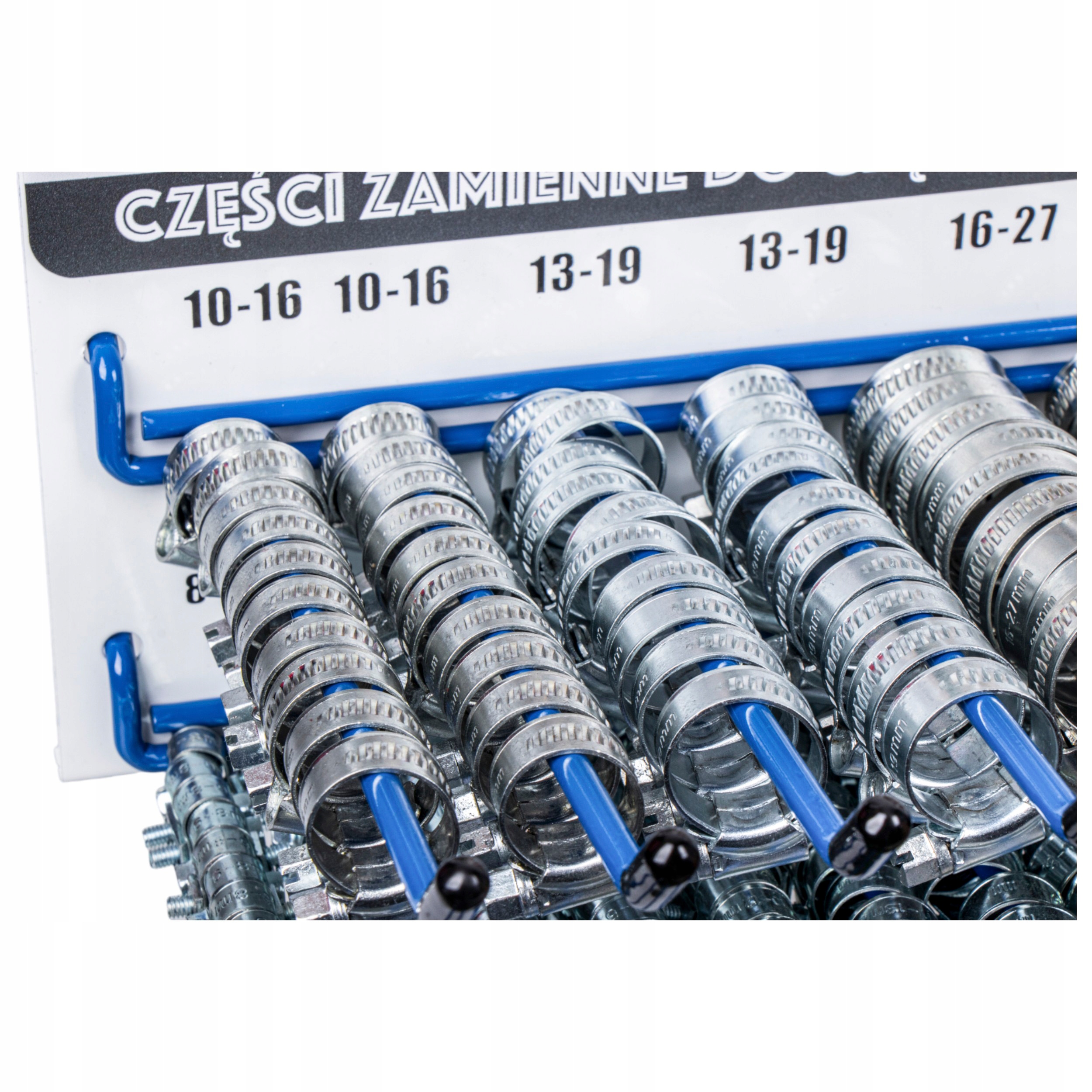 OPASKI OBEJMY ŚLIMAKOWE ZACISKOWE 220el + WIESZAK Długość 100 mm