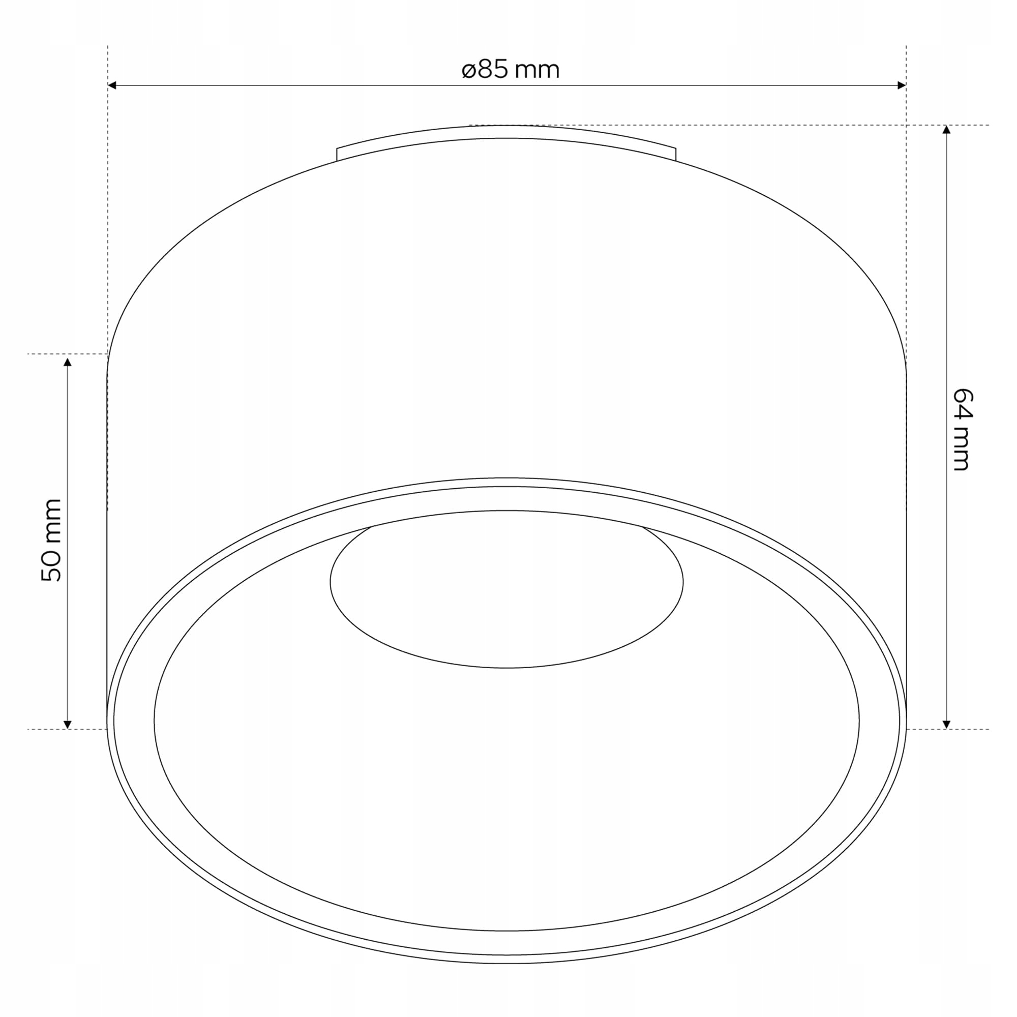 OPRAWA HALOGENOWA PODTYNK TUBA LED MINI GU10 BLACK EDO Średnica 8.5 cm