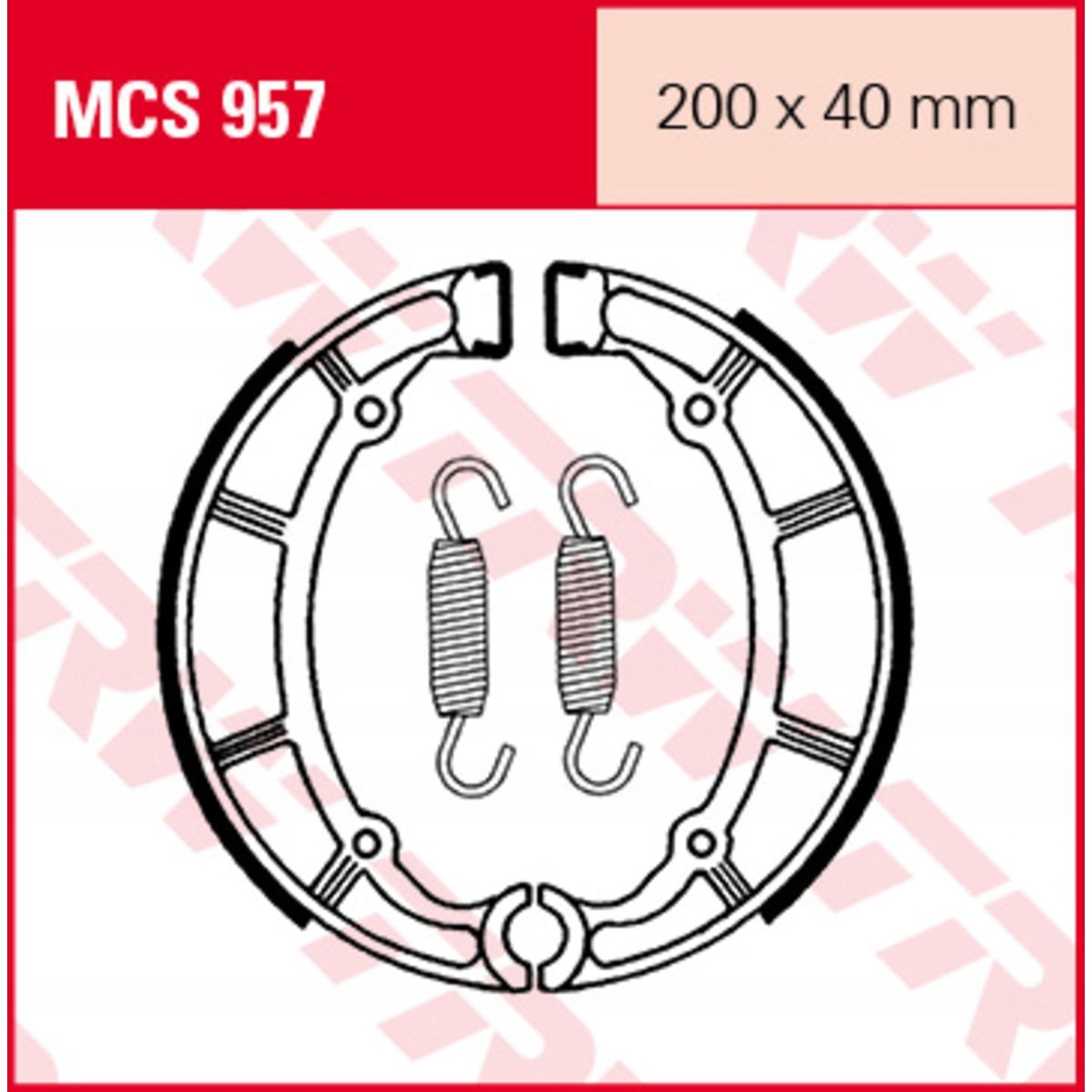 MCS957 - ЗАДНИЕ ТОРМОЗНЫЕ КОЛОДКИ ДЛЯ YAMAHA XJ, XV, XVS 535-1100