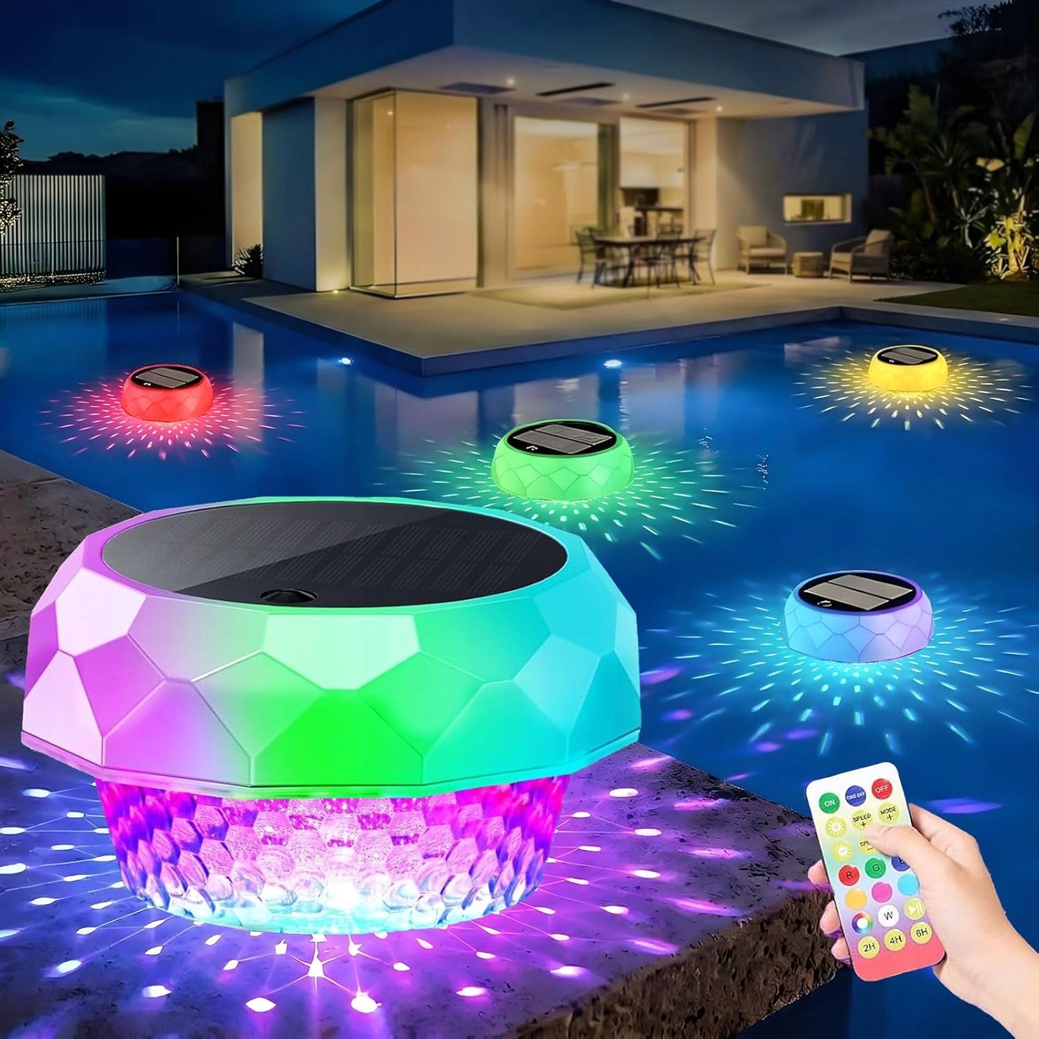 Solární Lampa Do Bazénu Rgb S Dálkovým Ovládáním Plovoucí Led Osvětlení