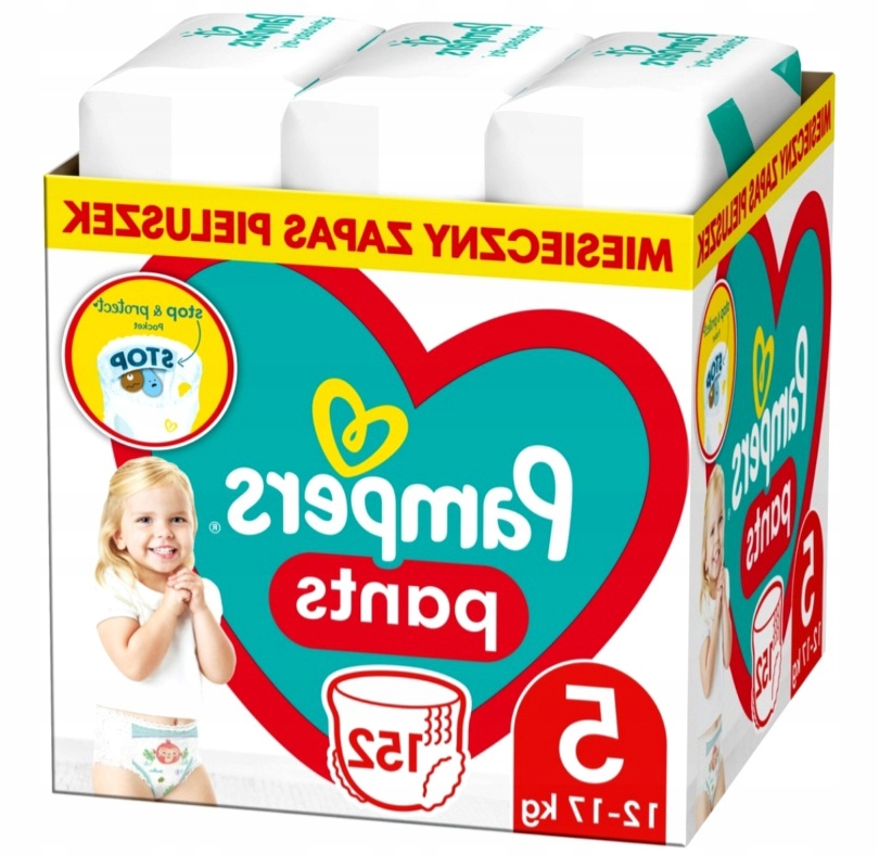 PIELUCHOMAJTKI PAMPERS ROZM. 5 MEGABOX PANTS 152 SZT