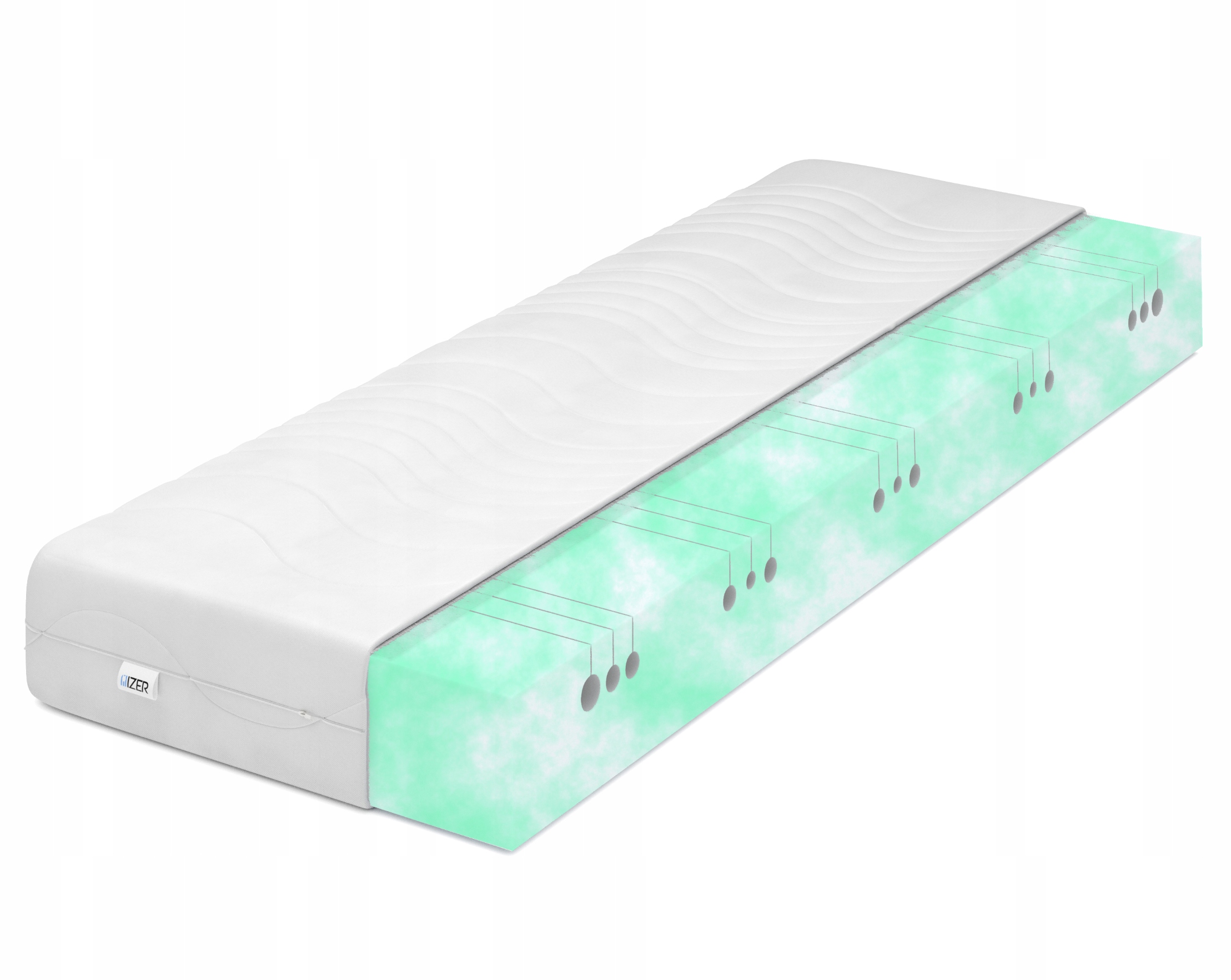 Materac piankowy 120x200 Activ 17 cm średnio twardy H2/H3 pianka 30 kg/m3