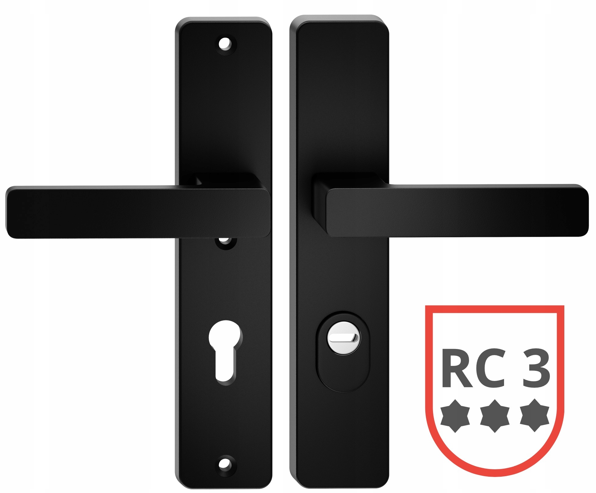 Protivlámacia kľučka RC3 Atlas Certus Čierna Mat Metal-Bud rozteč 72 mm