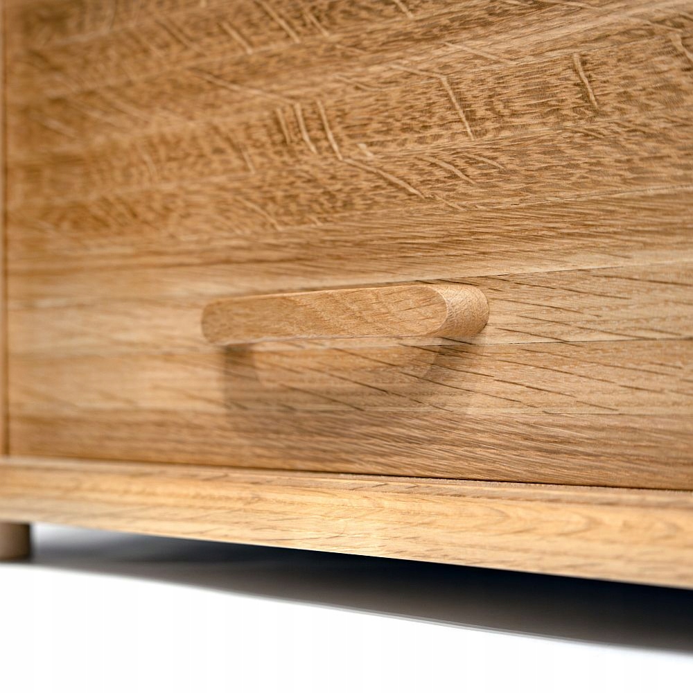 Dębowa szafka Retro na winyle/dokumenty A4 Szerokość mebla 46 cm