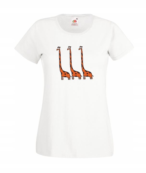 

L Koszulka Damska Żyrafa Giraffe Śmieszne Wzory