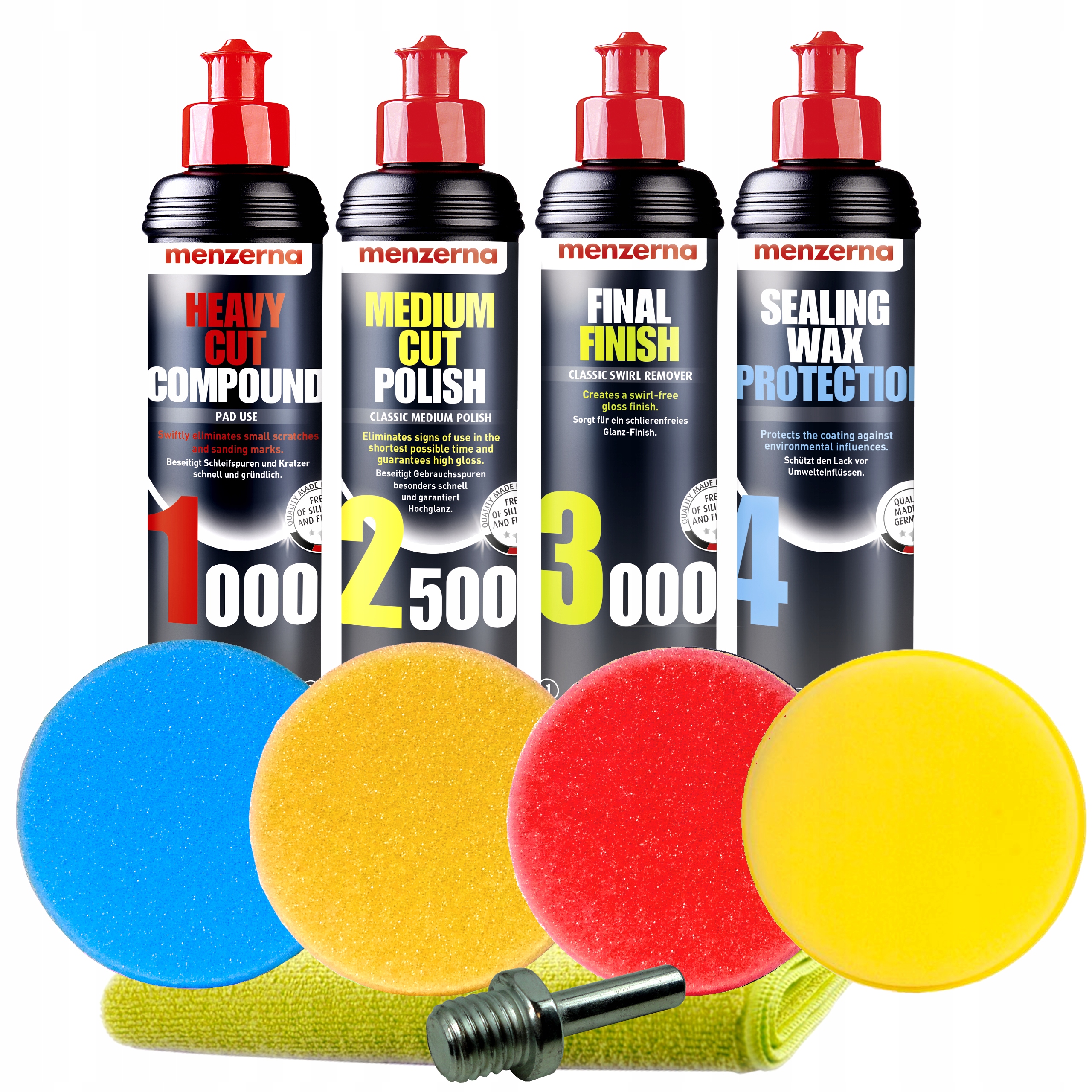 

Menzerna zestaw do polerowania auta wosk 5in1