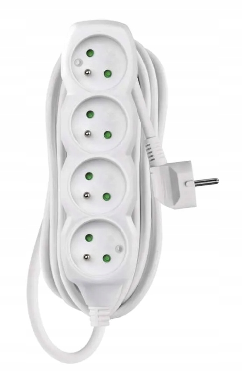 PRZEDŁUŻACZ LISTWA ZASILAJĄCA 4 GNIAZDA 5m Kod producenta P0415