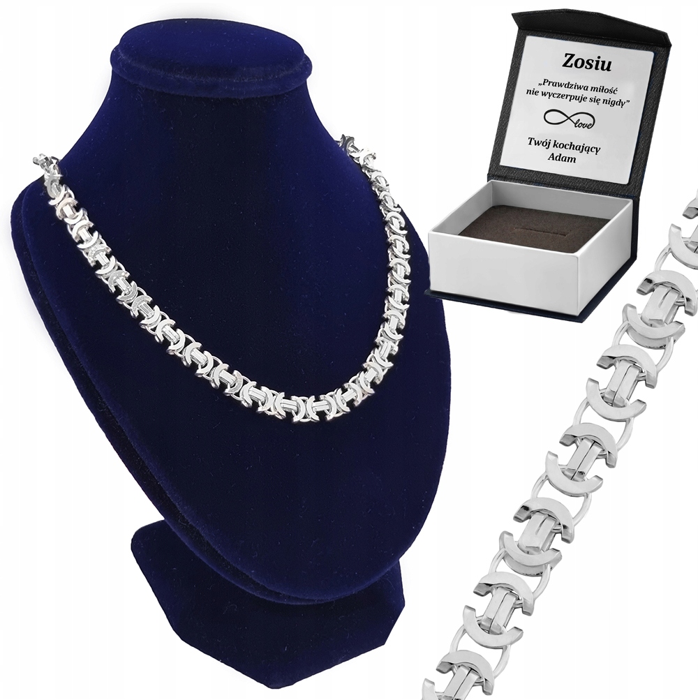 Řetízek Stříbro ryzost 925 Spletenec Etruski Královský jako Dárek 55 cm x 6 mm