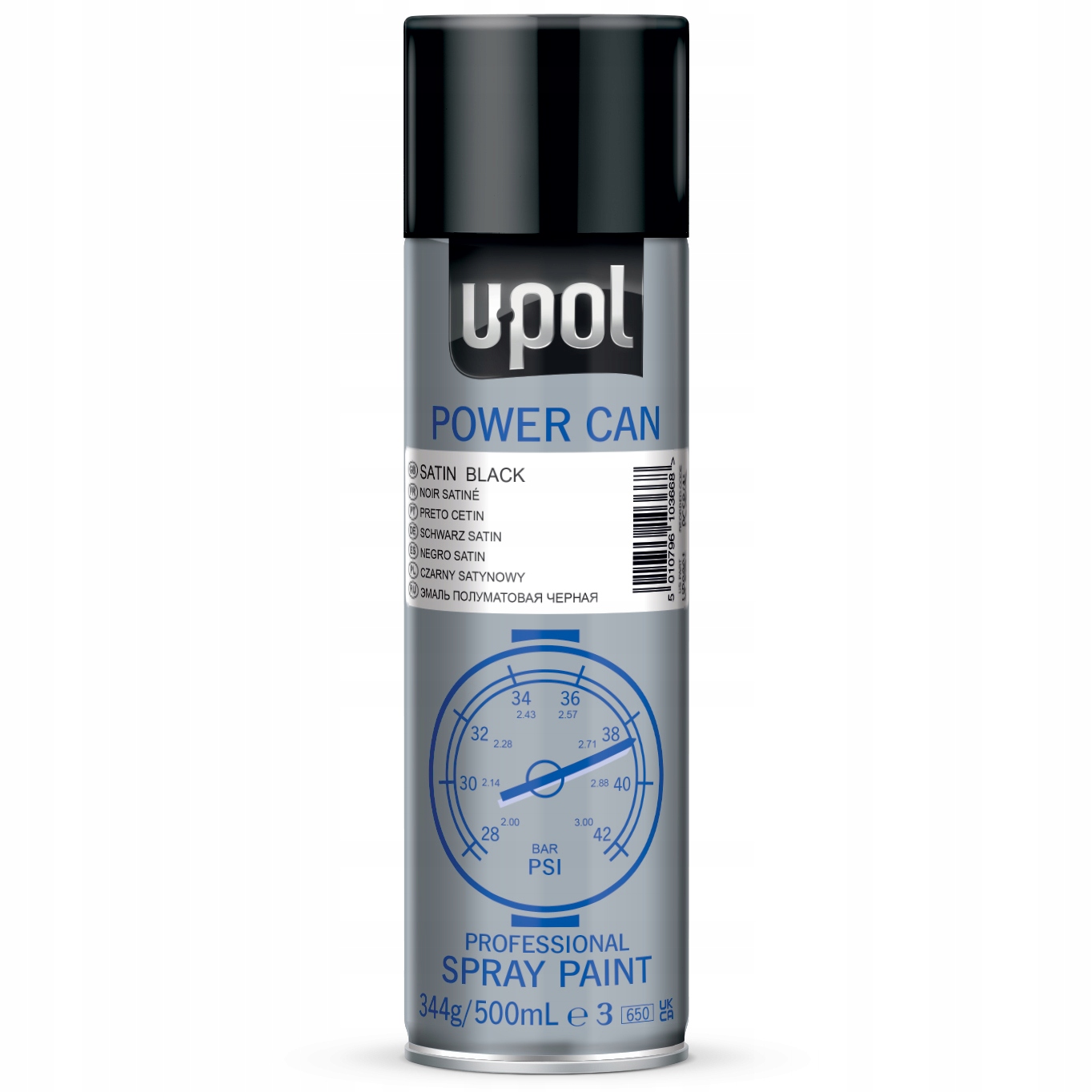U-pol Spray 500 ml Satin Black czarny satynowy Pcsb/al