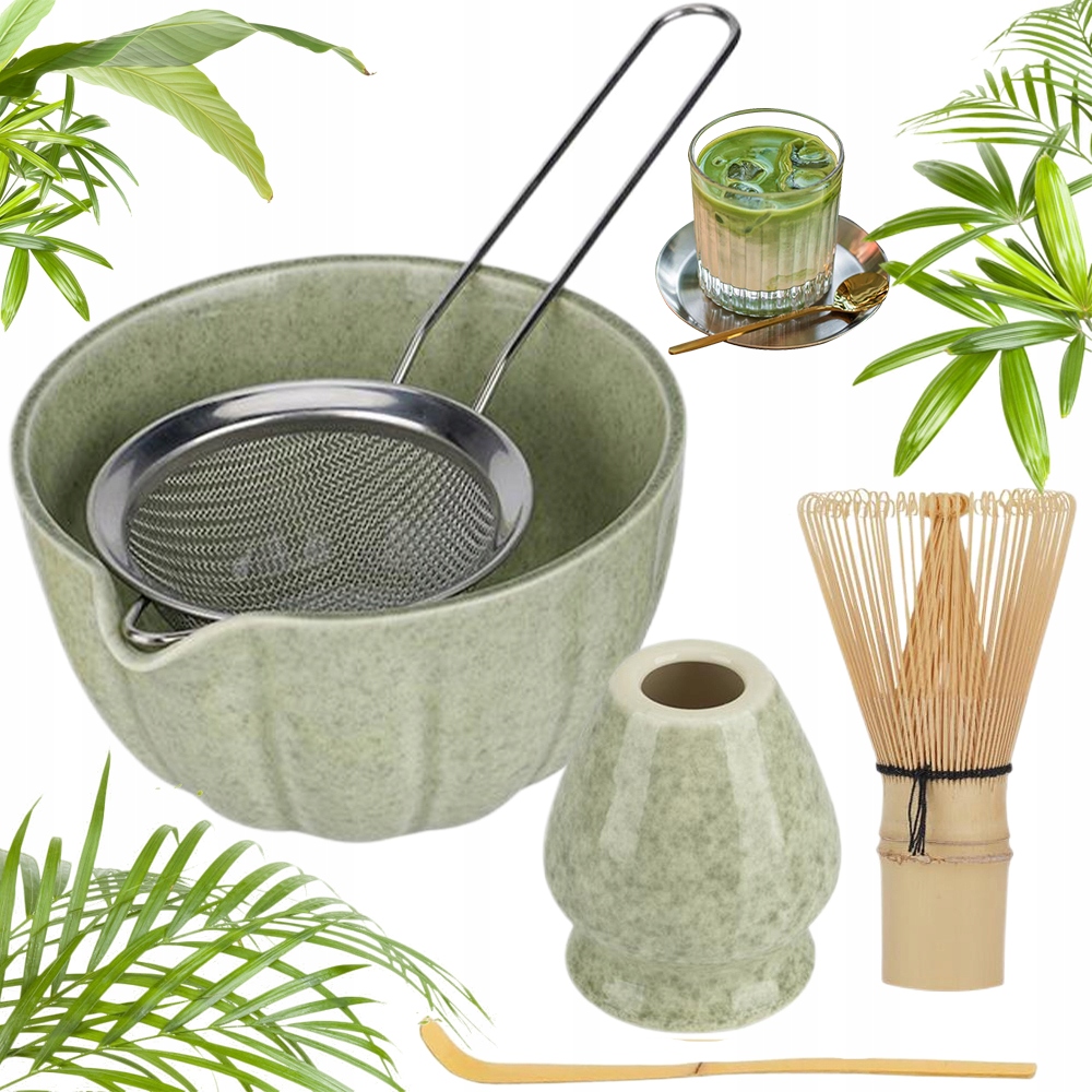 Levně 5 x Sada Na Matchy Miska Cívka Tráví Dosírač Bezpečné Glazury-dárek