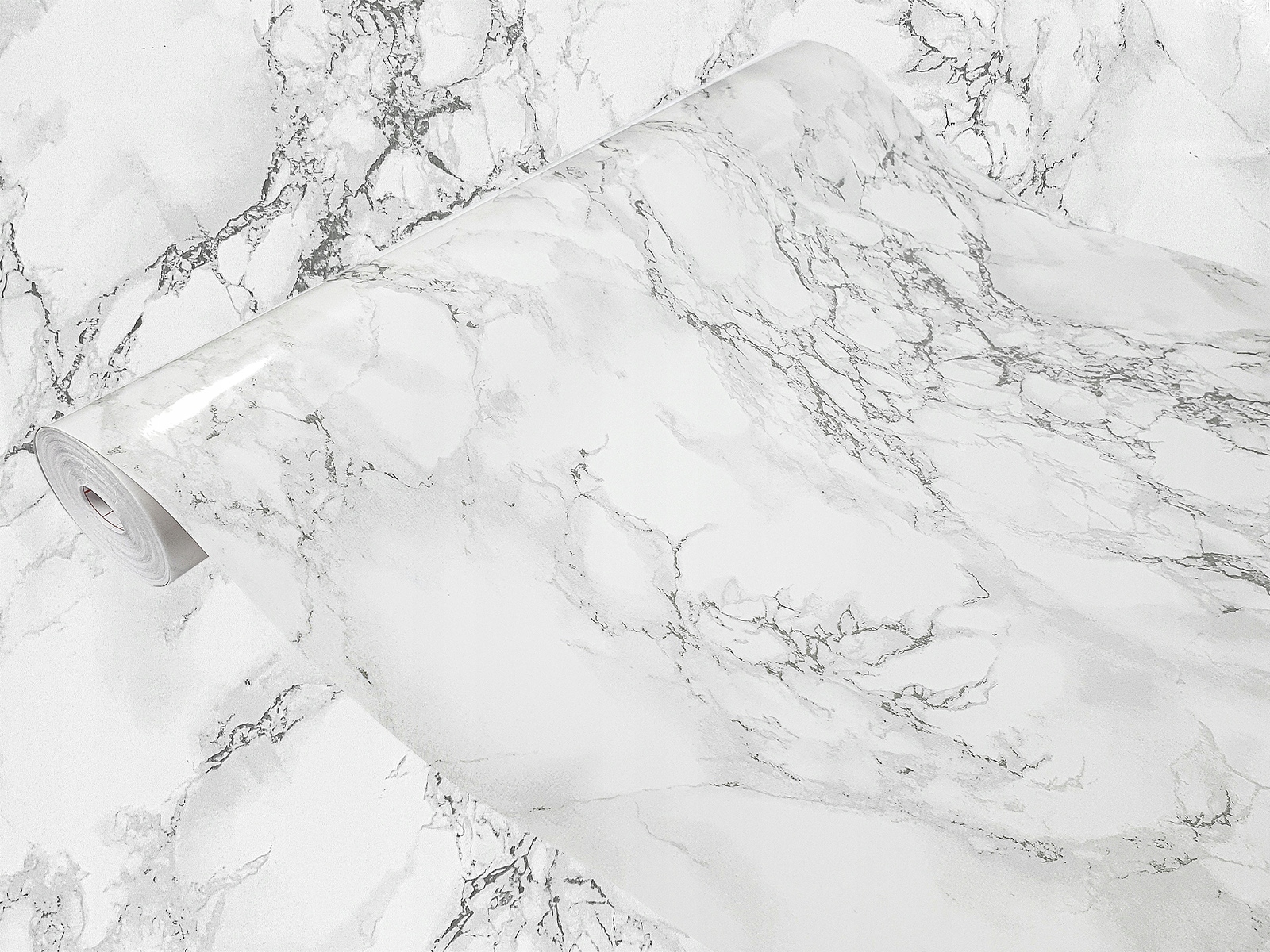 Dýha na dveře Fólie z Pvc, imitace mramoru, šedá, šířka 90 cm