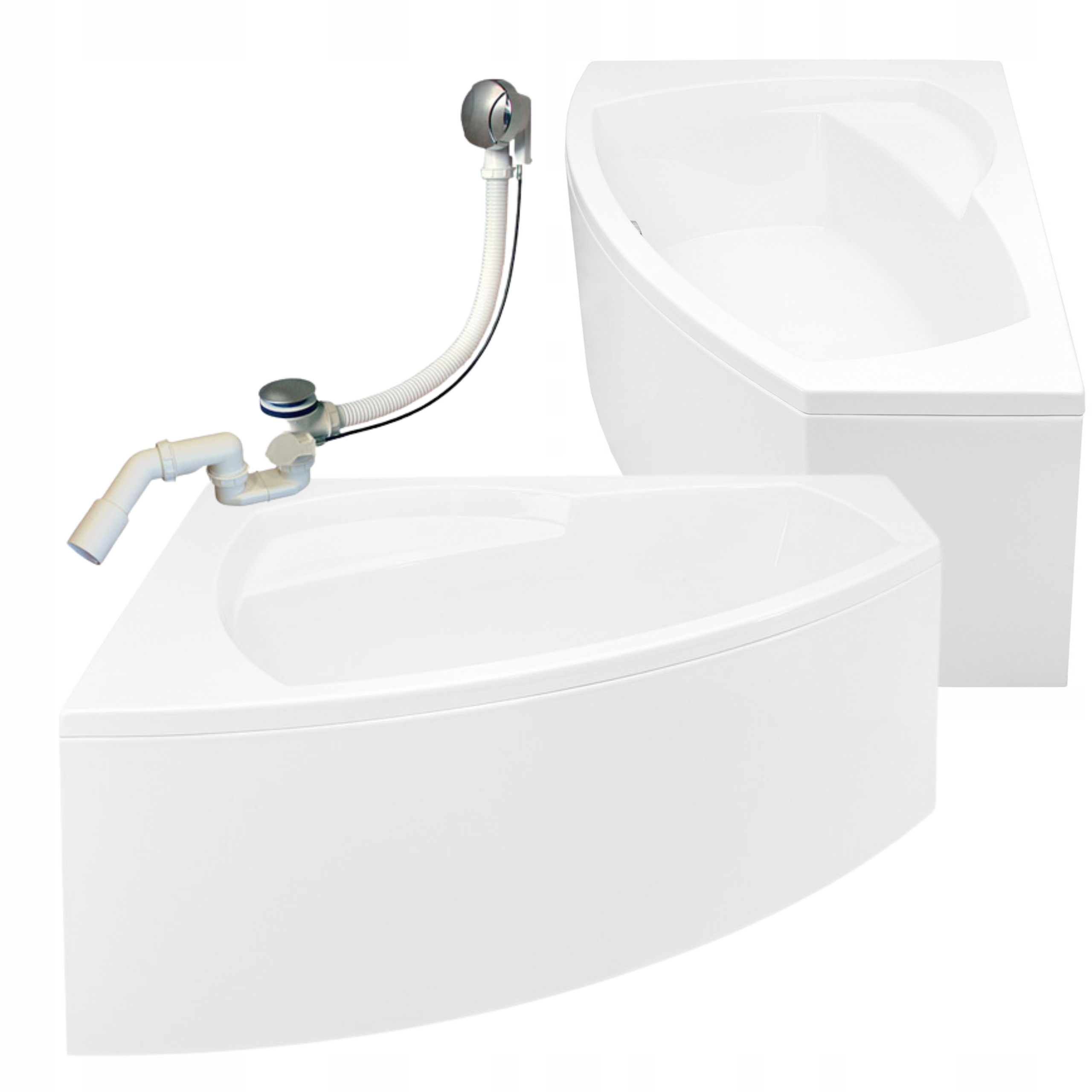 Levá Stěnová Vana 170x115 Rohová S Pouzdrem Sedákem Sifon