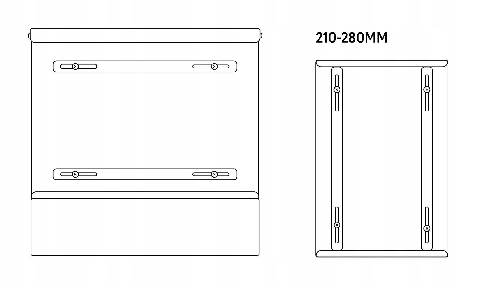 DŁUGIE WYTRZYMAŁE UCHWYTY MONTAŻOWE DO SKRZYNKI 210-280mm SKRZYNKA NA LISTY EAN (GTIN) 5904261155965