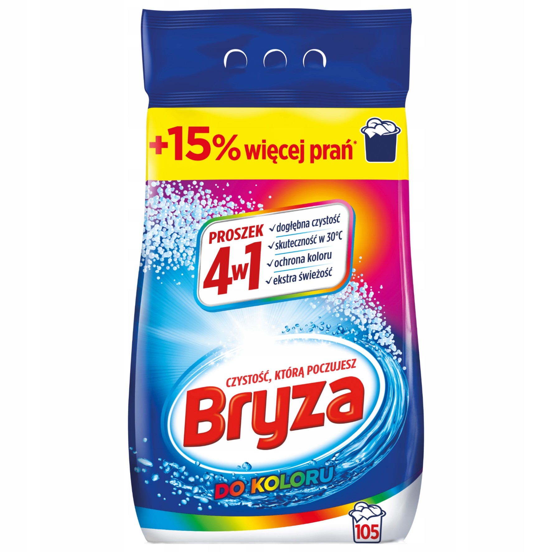Levně Bryza Prášek na praní barev pro barevné tkaniny 4v1 6.825 kg 105 praní