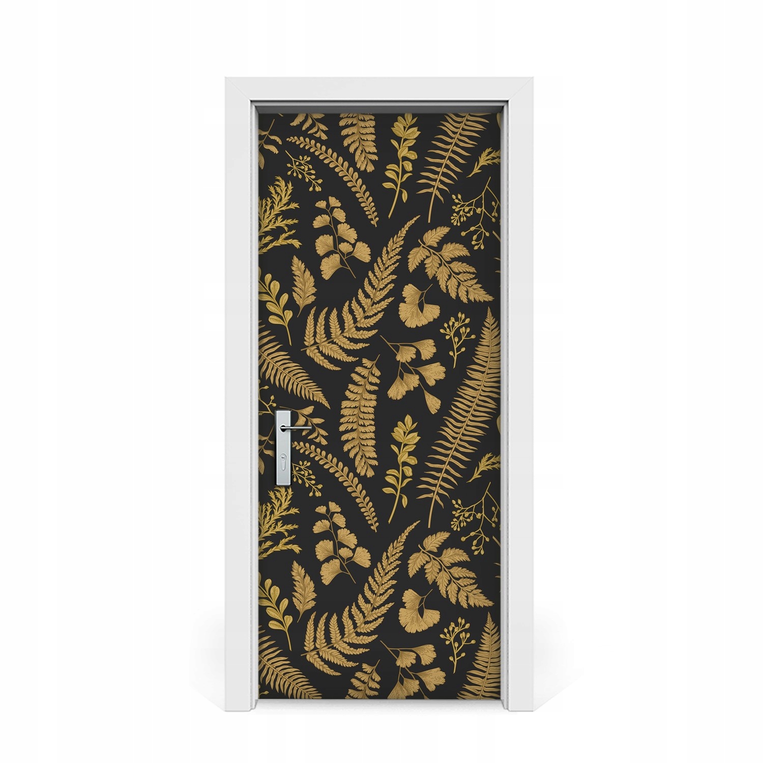 

Naklejka na drzwi okleina Złote paprocie 85x205