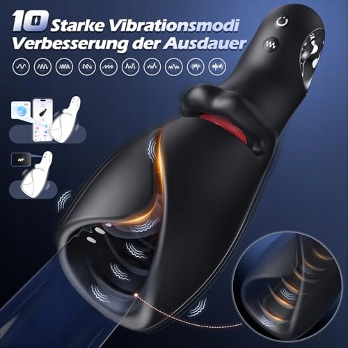 UPGRADED Masturbator Dla Mężczyzn Z Aplikacją AI 10 Trybów Zabawka Dla Par — miniatura 5
