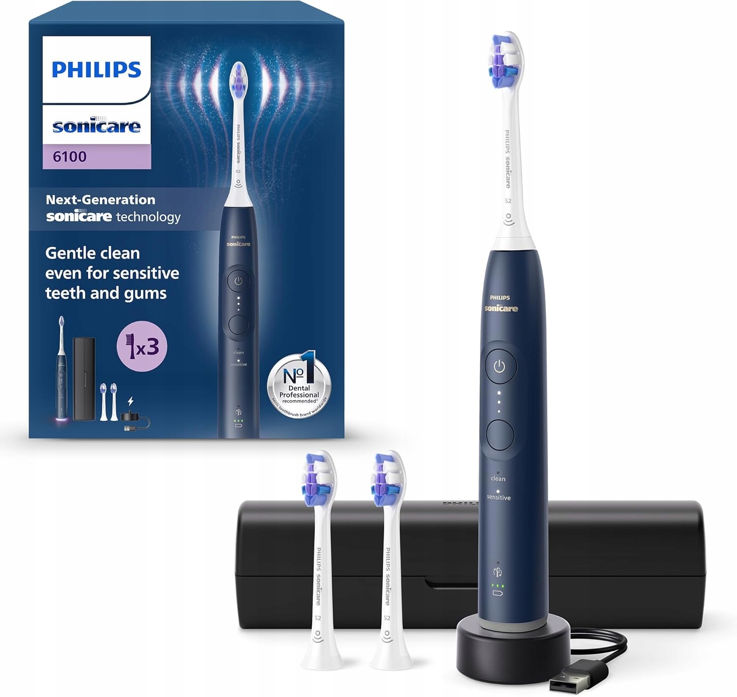 Philips Sonicare 6100 Elektryczna szczoteczka do zębów HX7403/01