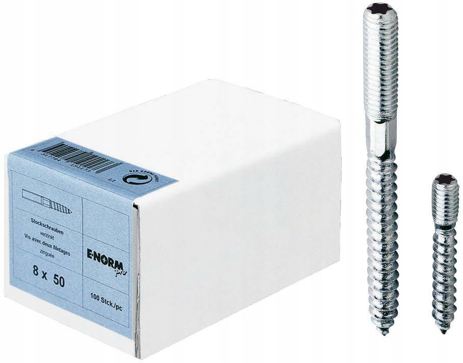 Dvouzávitové šrouby, ocel, pozinkovaná zásuvka Torx 25 M8x150 E-NORMpro