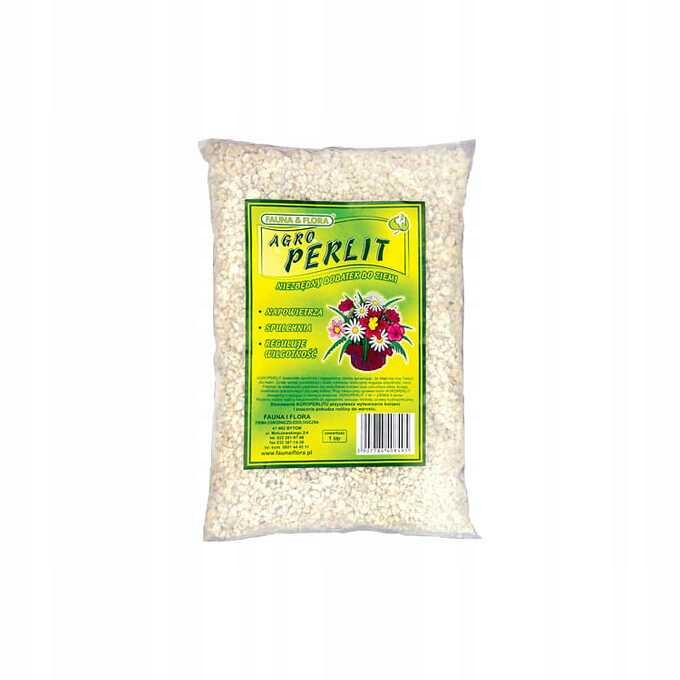 AGRO PERLIT OGRODNICZY SPULCHNIACZ NAPOWIETRZACZ DODATEK PODŁOŻA KWIATÓW 5L