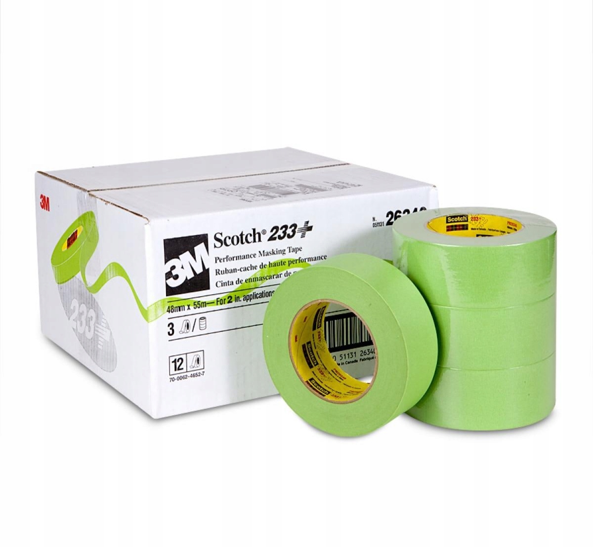 3M 26340 Maskovacia páska Performance 233+ zelená 48 mm 55 m Lakovacia 5ks