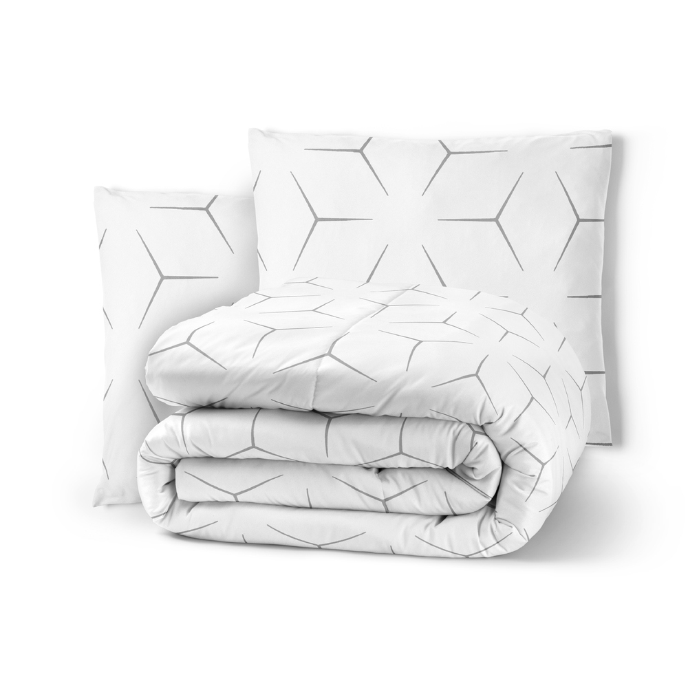 Krepové Povlečení 200x220 2 povlaky Premium 100% bavlna polská: milano bia