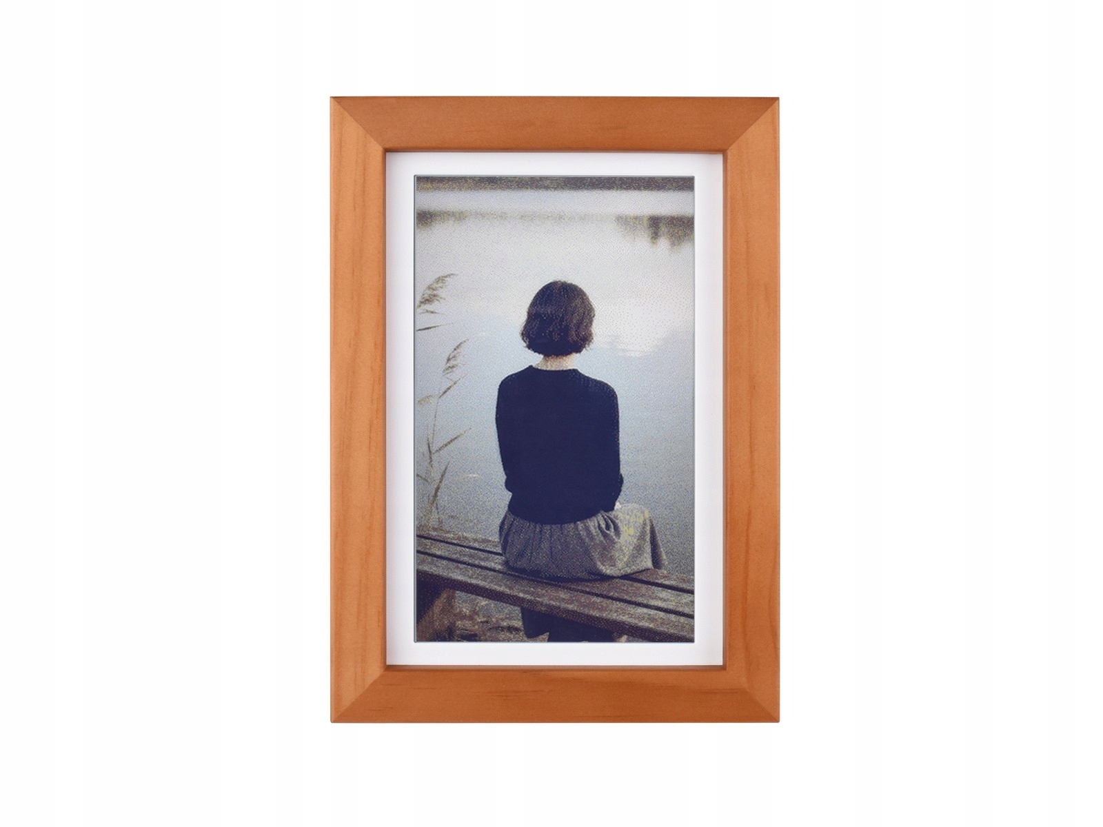 Wyświetlacz E-Paper 7.3 cala E6 z drewnianą ramką do Raspberry Pi Zero