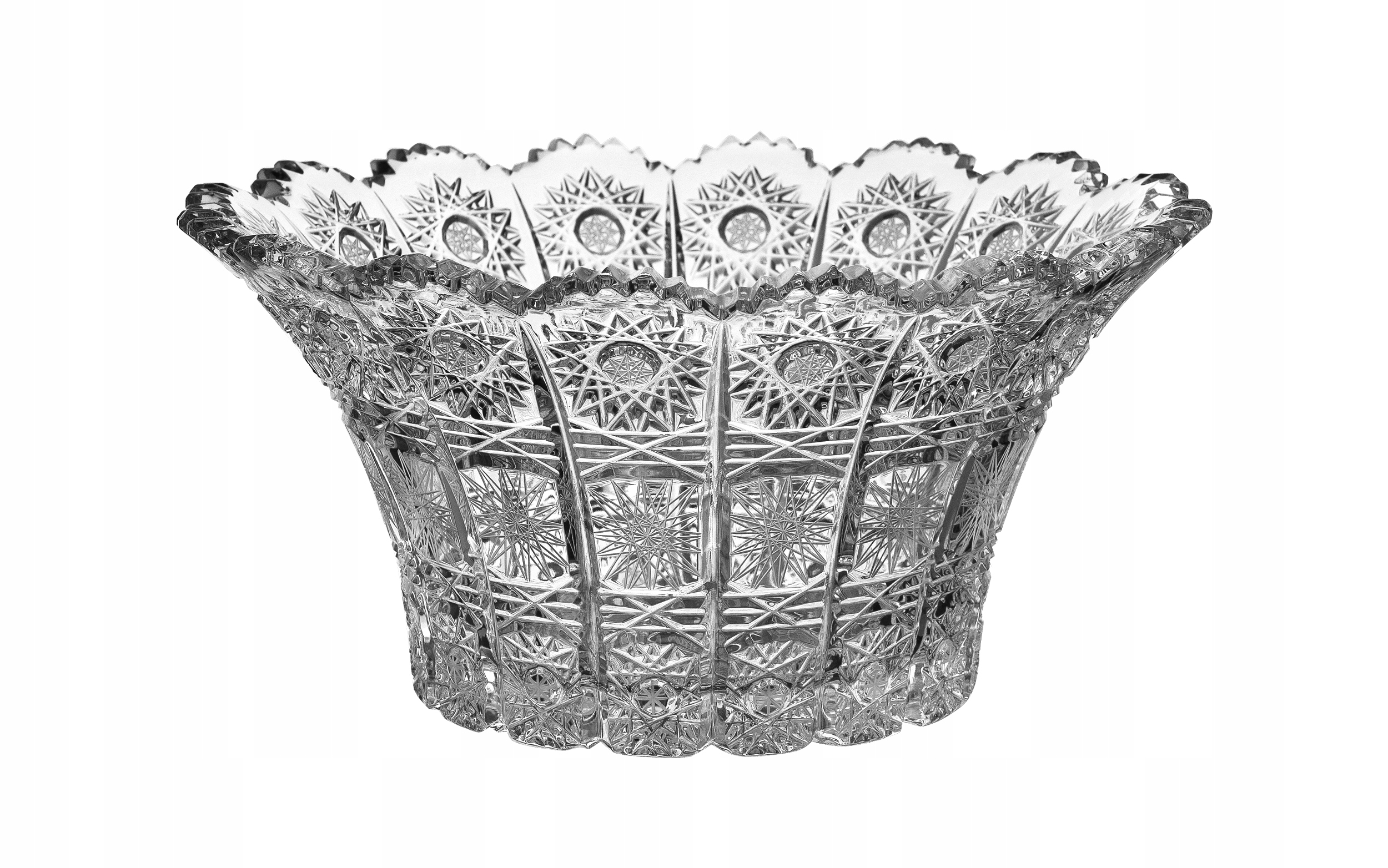 Kryštálová šalátová miska 20,5 cm Hviezdičky Bohemia Hand Made