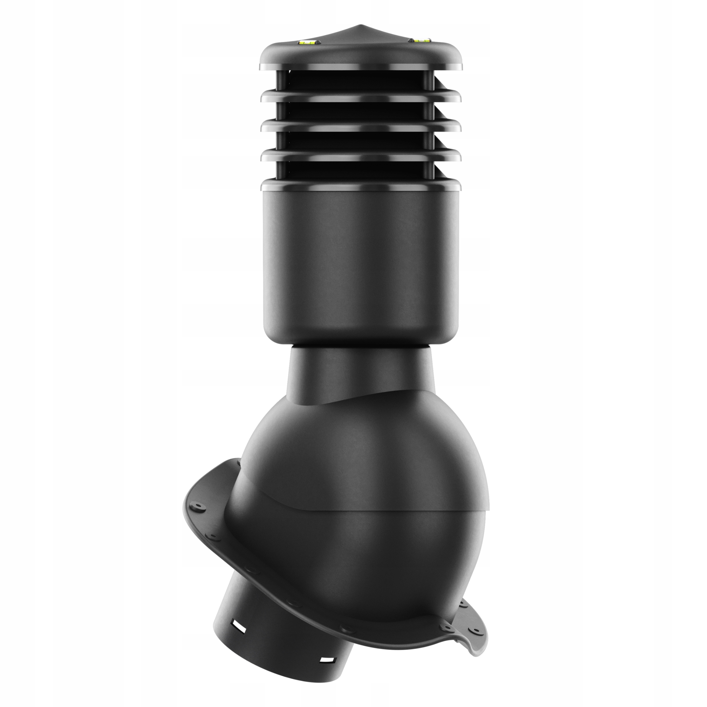 větrací komín Izolovaný Smart fi125 plechová střešní krytina Černá 9005