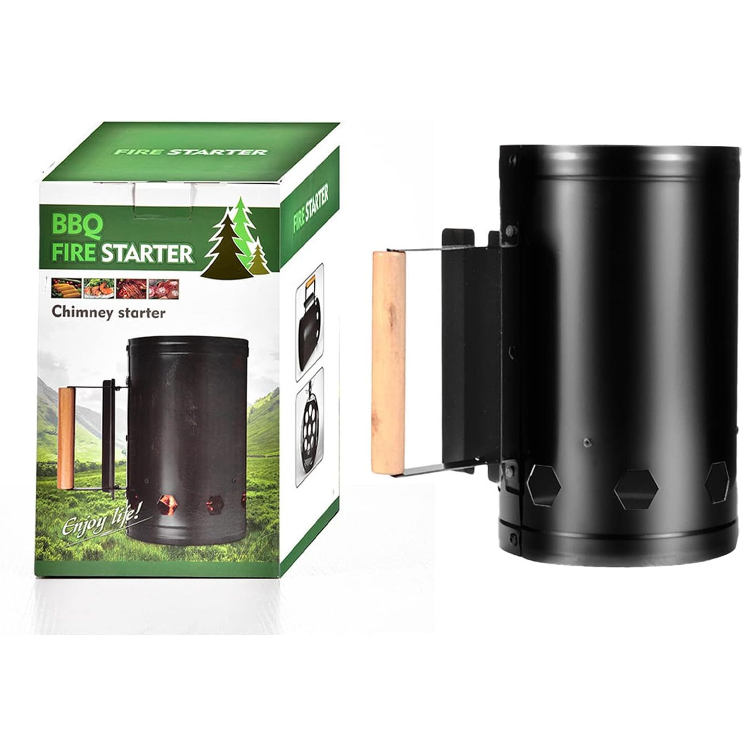 KOMIN DO ROZPALANIA GRILLA PIECA OGNISKA ZAPALARKA WĘGLA BRYKIETU DUŻY Producent Realne Ceny