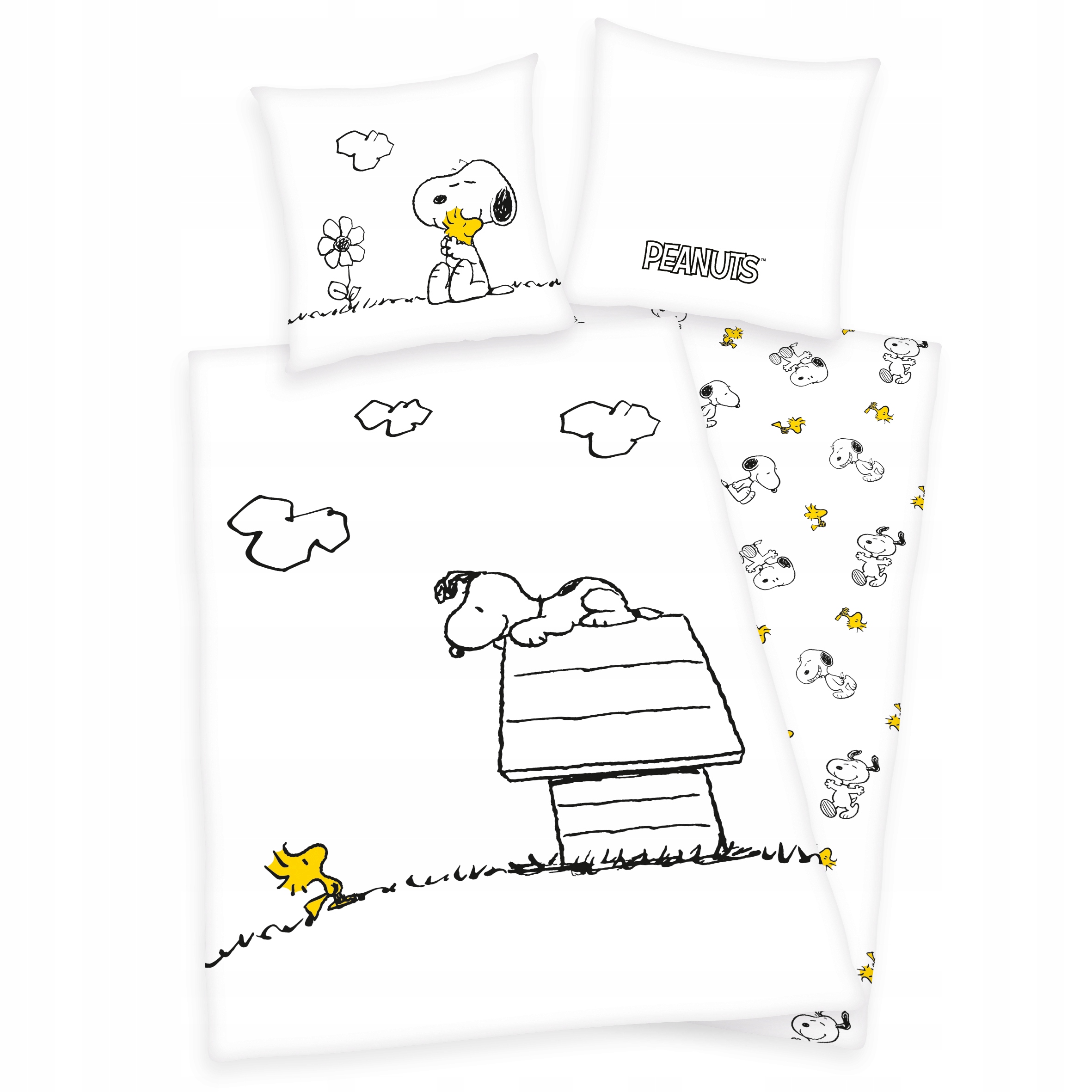 

Komplet Pościeli Snoopy Fistaszki 140X200 Biała