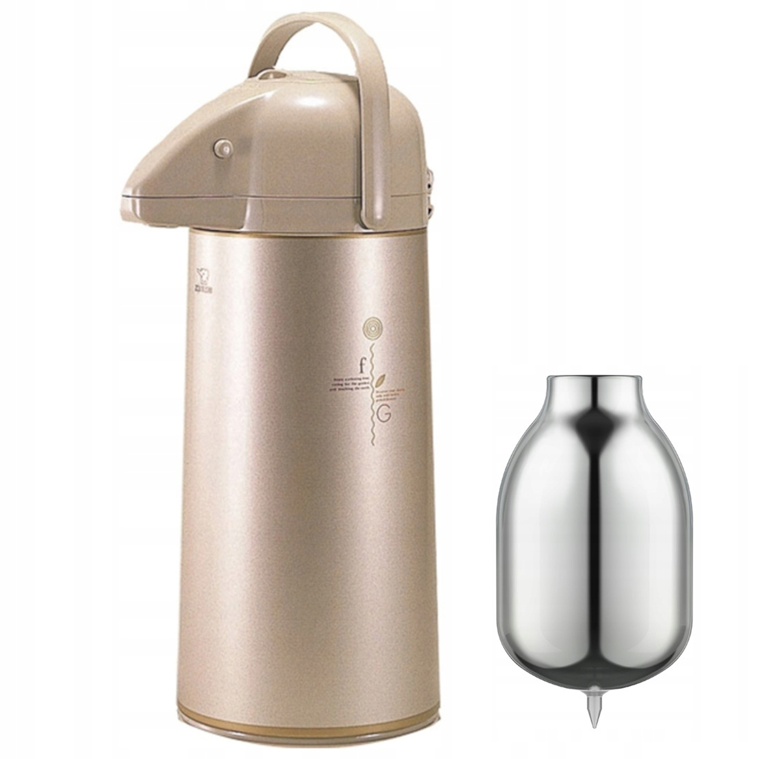 Sklenená stolová termoska do kuchyne béžová japonská AAPE-22-TK 2,2L Zojirushi