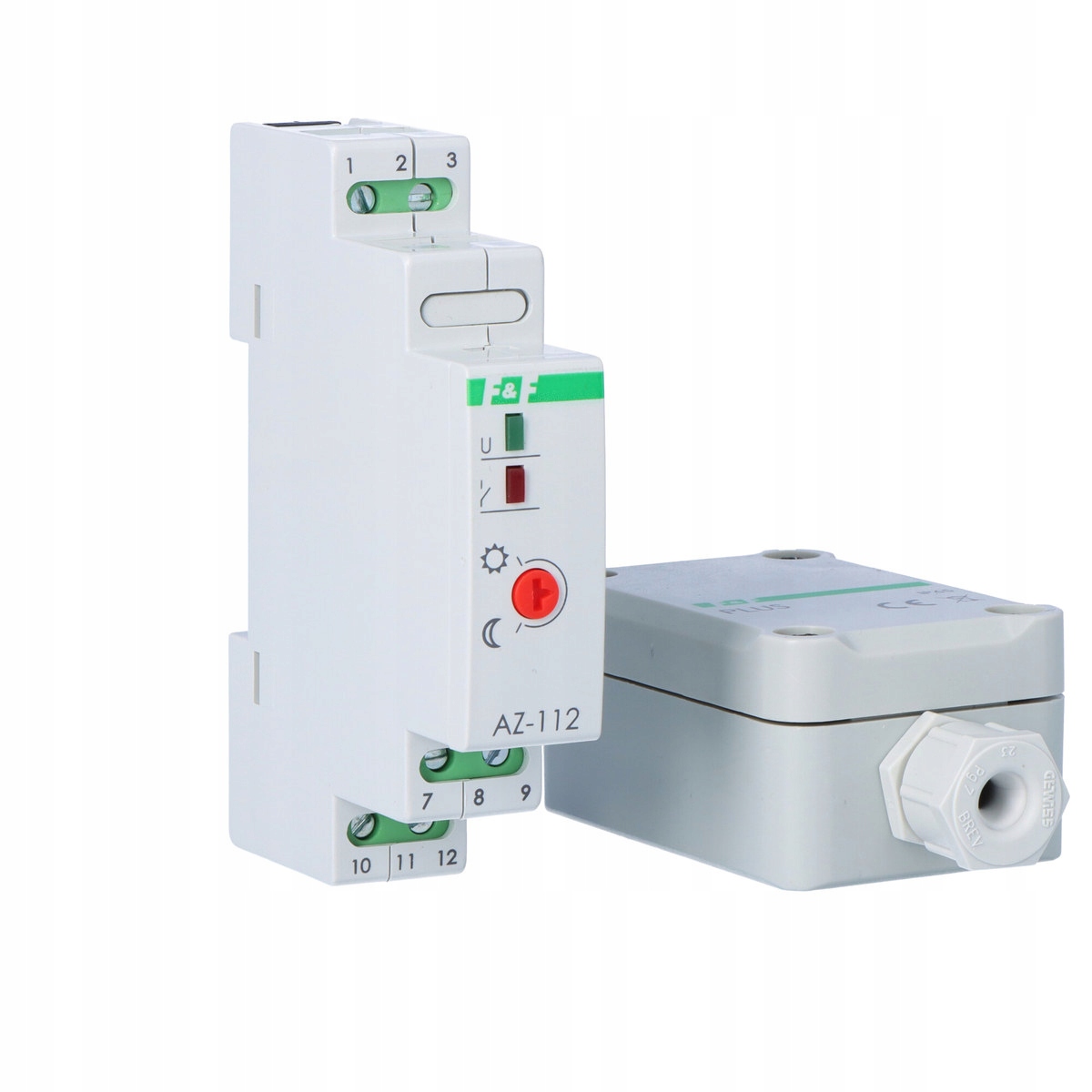 Soumrakový automat AZ-112 Plus I=16A, vnější hermetická sonda Plus, 1