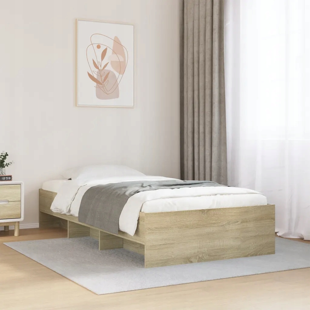 Samostatná postel dřevěná VidaXL 90x200 dub sonoma