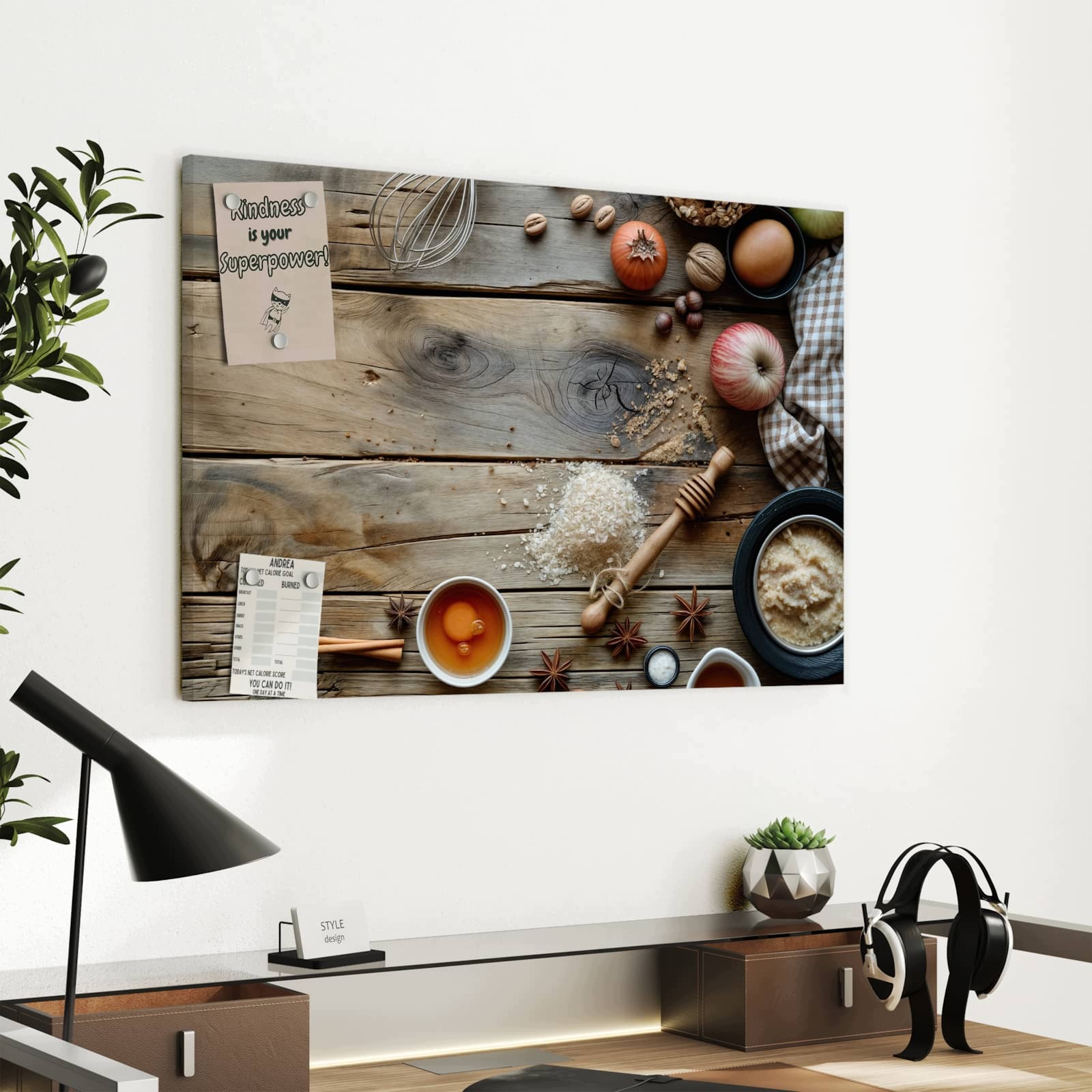 Magnetická tabule Podzimní Doplňky do pečení 60 × 40 cm