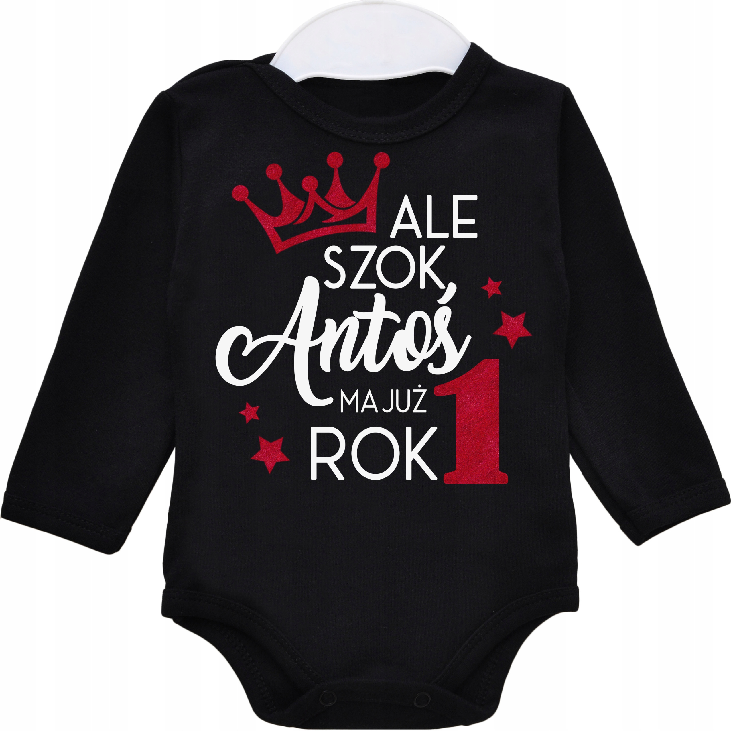 

Body dł rękaw Ale szok mam już rok Imię Brokat 86