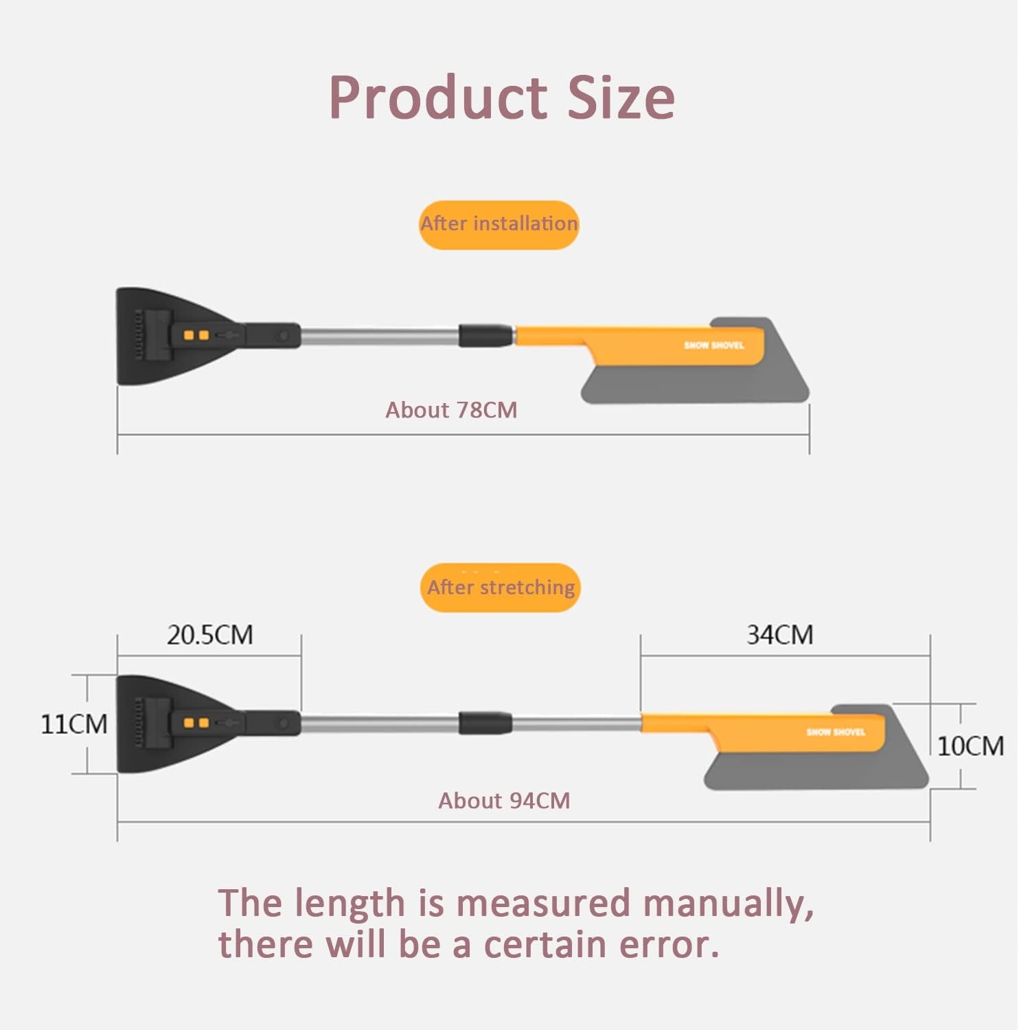 Samochodowa skrobaczka do lodu, wysuwana szczotka do śniegu ze Producent bez marki