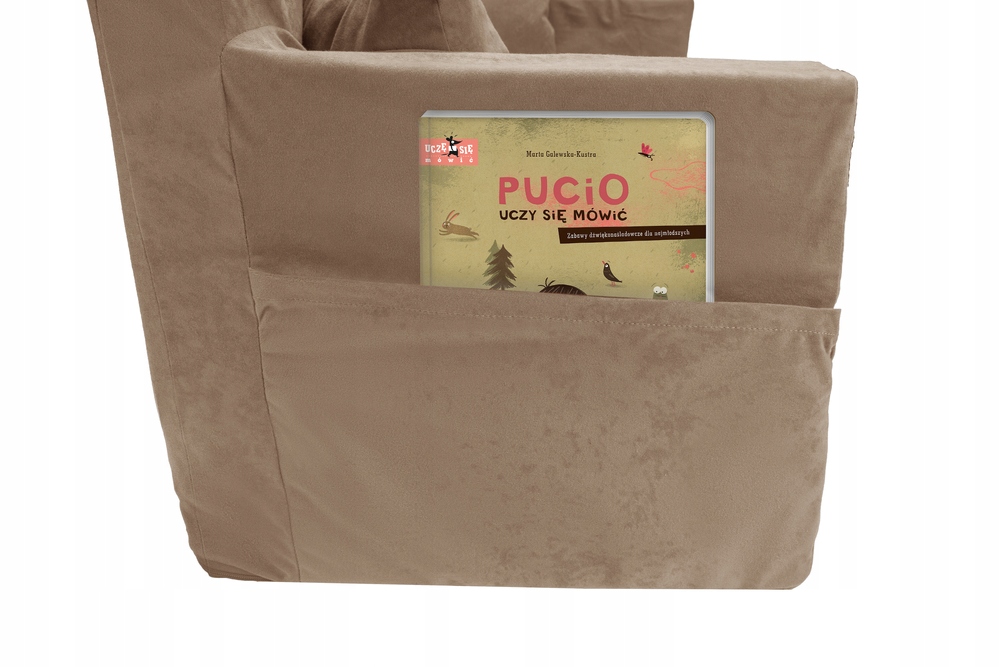 Sofa kanapa rozkładana dla dzieci piankowa pufa IMIĘ DZIECKA GRATIS Długość 92 cm