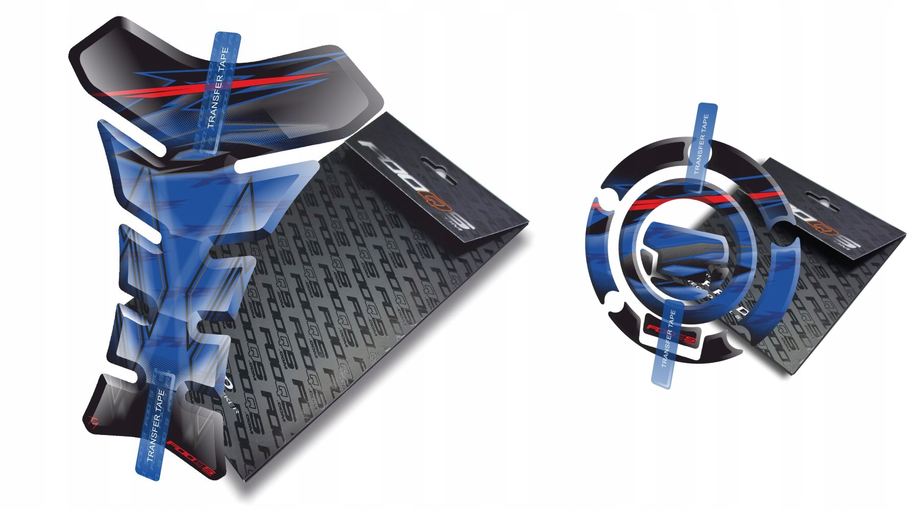 Tank-pad Cap-pad od společnosti Fooqs pro Yamaha FZ-6 Modrý Červený