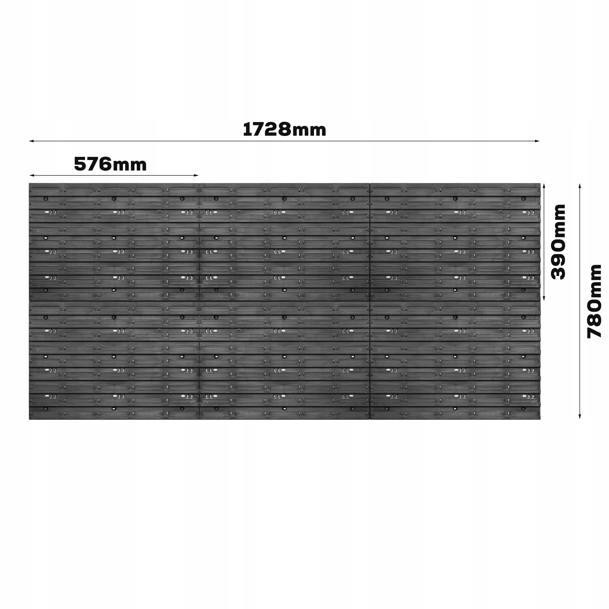 Tablica warsztatowa narzędziowa 170x78cm ścianka g Код производителя ITBNN600x6-U2122-NP4-S411